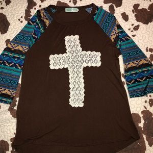 Southern Grace 3/4 sleeve blouse